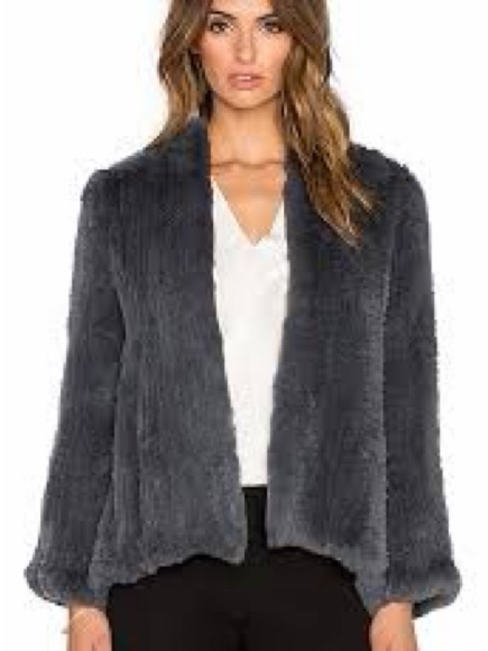 H BRAND
EMILY Dyed FUR JACKET in Thunder S/M